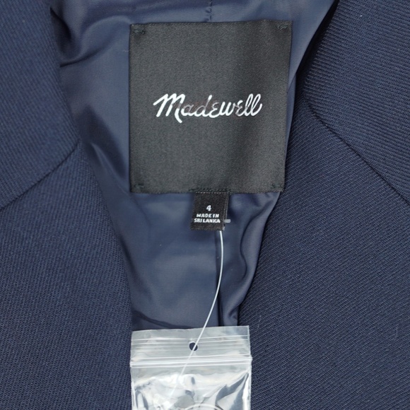 New MADEWELL Size 4 The Alston Blazer in Deep Navy $218 NS390 - Picture 8 of 8